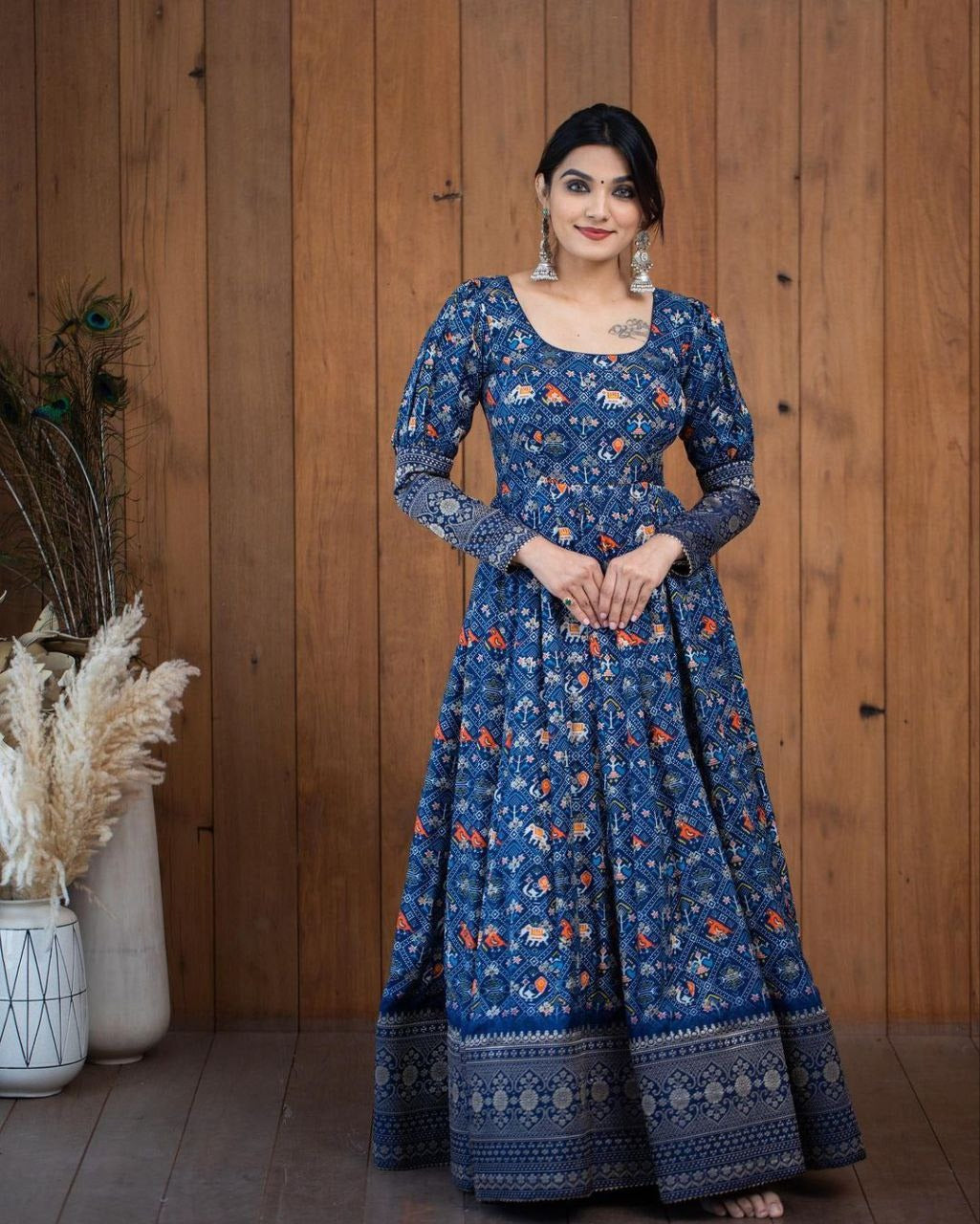 Georgette Gown For Women For Party Wedding Festival Functions